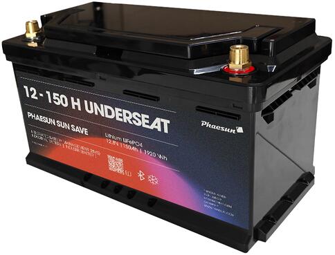Phaesun Sun Save 12-150 H Untersitz, Lithium-Batterie, 1920Wh, 150Ah, schwarz
