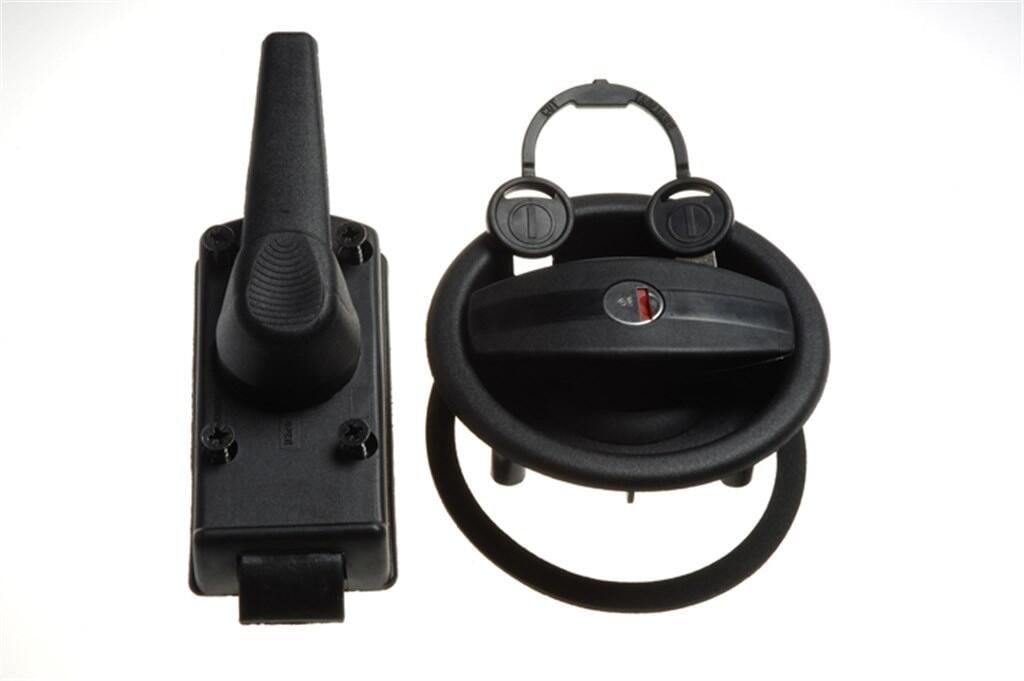 ZADI Wohnwagenschloss, System ZADI, inkl. Schlüssel & Zylinder, Schwarz