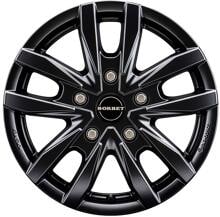 Borbet Alufelge, 6x16", 5-Loch, ET 68mm, 5/118, für Fiat / Peugeot / Citroen / Opel ab Bj 2022, black matt