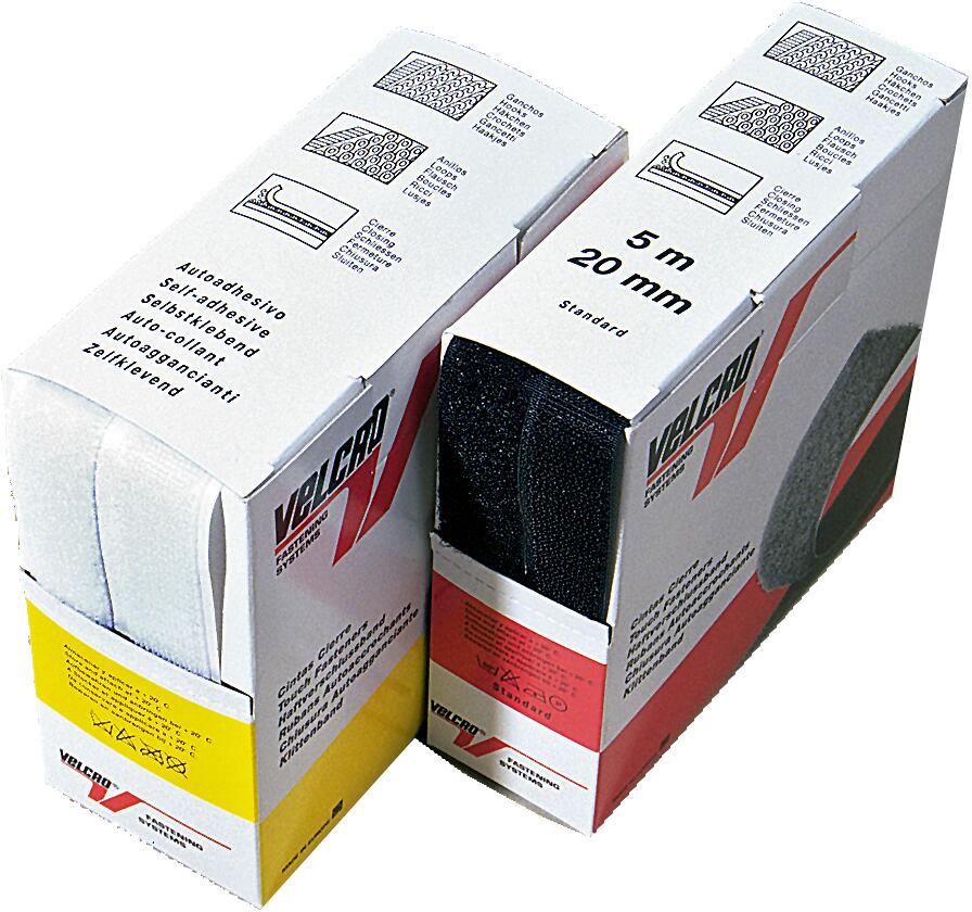 Velcro Haken und Flausch, schwarz, 5m