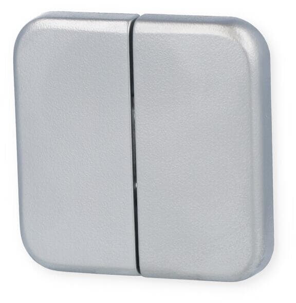 Inprojal System 10.000 Flächen-Doppelwippe für Doppelschalter, silber