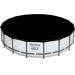 Bestway Steel Pro Max Pool Komplett-Set, rund, inkl. Filterpumpe, lichtgrau, 549x122cm