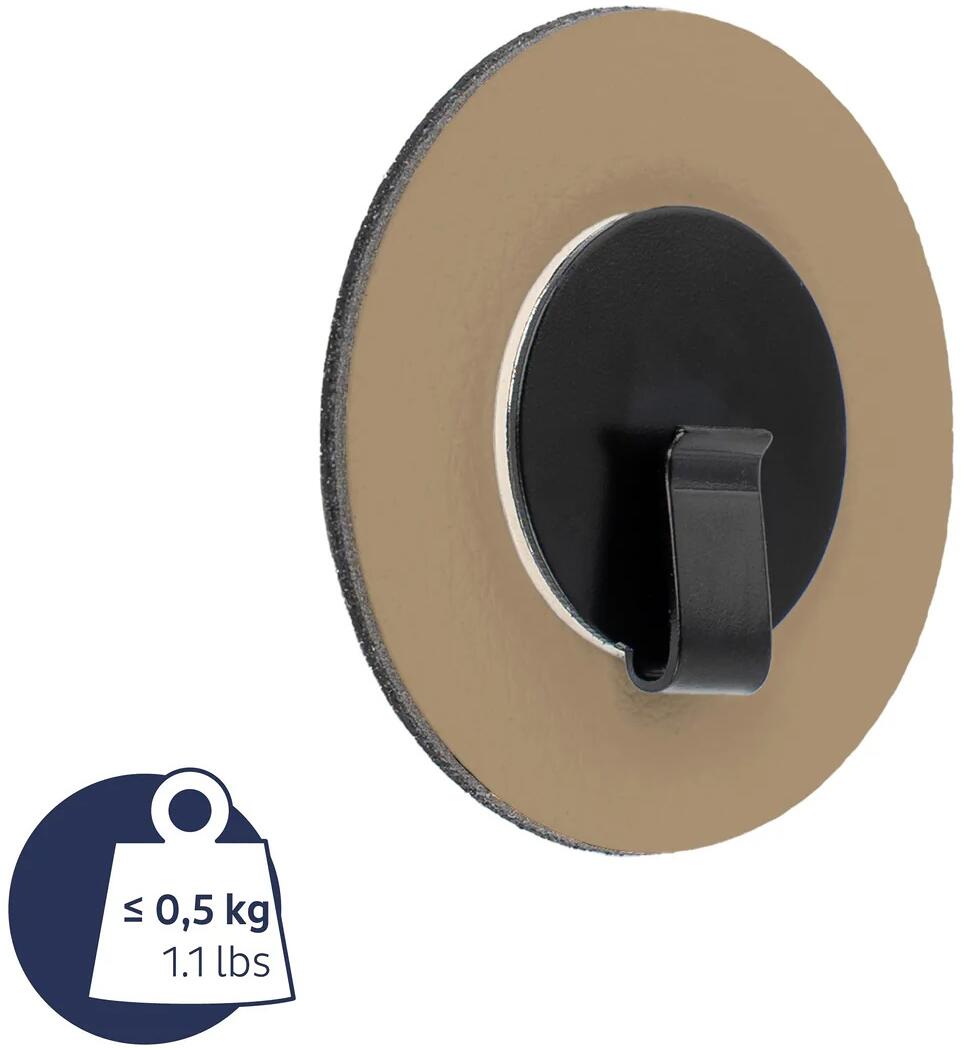 silwy Clever Magnet-Haken inkl. Pad, schwarz/beige