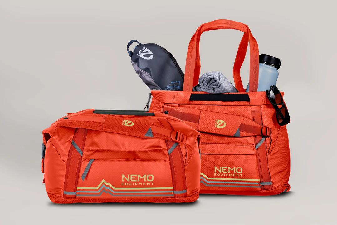 Nemo Double Haul Convertible Duffel Doppelfunktions-Reisetasche und Tragetasche, 30L, Spicy Orange