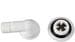 Ablaufgarnitur Typ B, 19mm, abgewinkelt