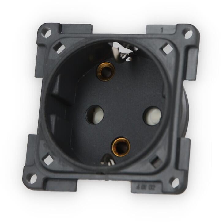 Inprojal System 20.000 Steckdose Schuko, 230V, mit Kindersicherung, schiefergrau