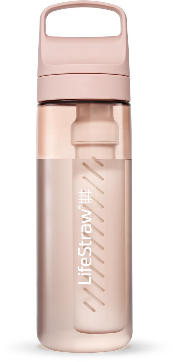 LifeStraw Go Wasserflasche aus recyceltem Kunststoff mit Filter, 0,65L, pink