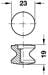 Häfele Push Lock Druckknopf mit Rosette, 16mm