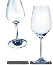 Silwy Wein-Kristallglas mit Magnet inkl. Untersetzer, 250ml, 2er-Set