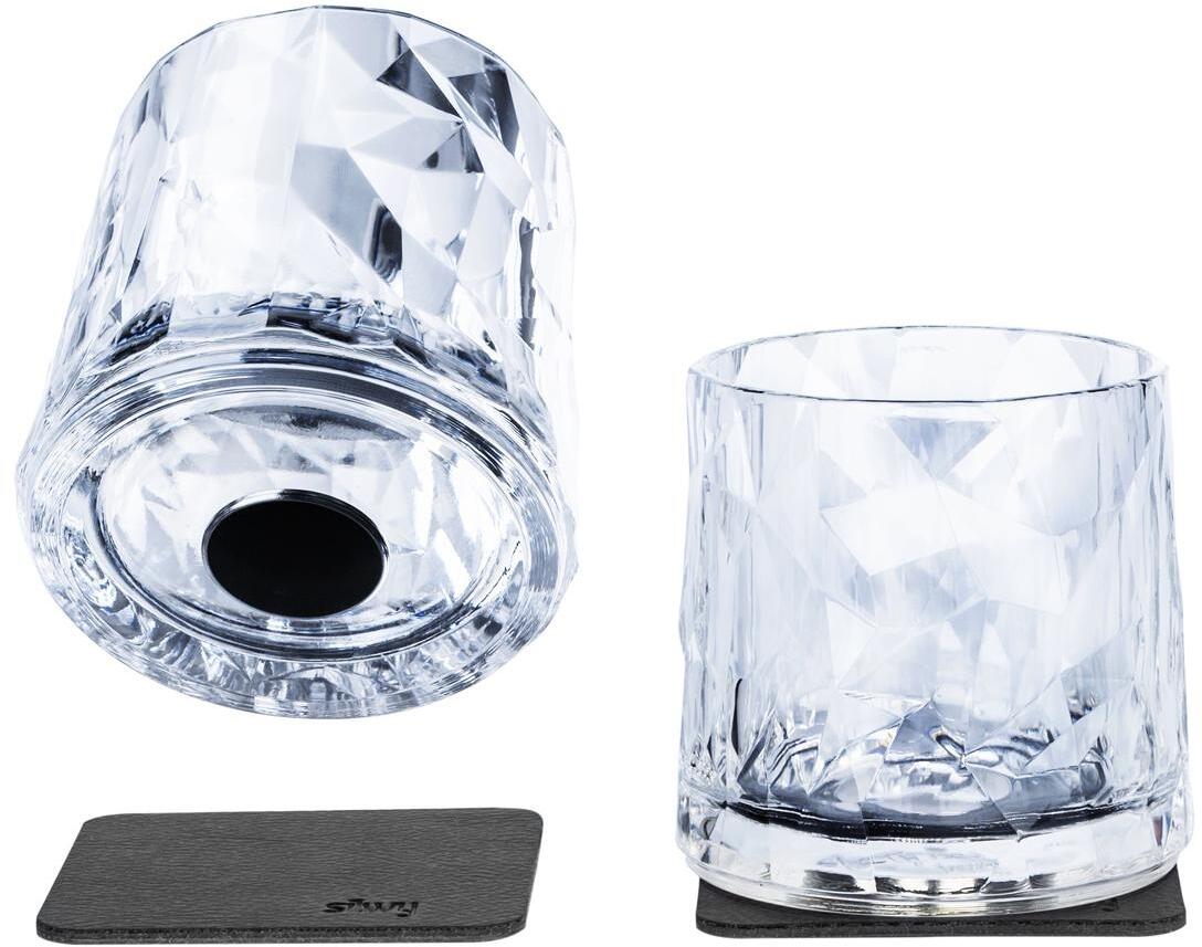 silwy Magnet Tumbler, Kunststoff, 250ml, 2er Set, transparent