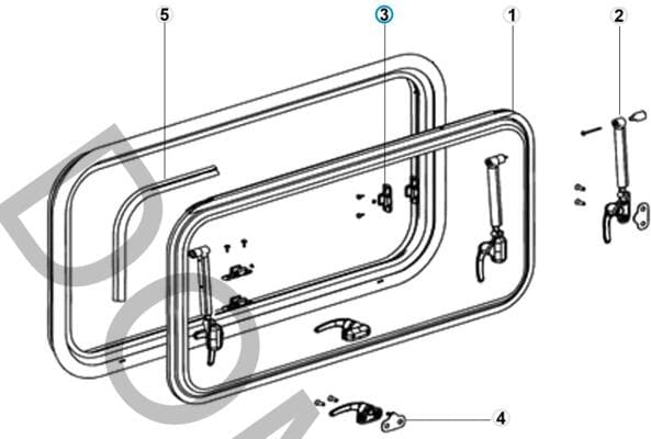 Klammern - Dometic Nr. 4460001074 - für S7 Ausstellfenster