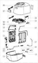Kabelbaum Reed-Schalter, komplett - Dometic Ersatzteil-Nr. 242601784 - für CT3000/4000er Serie
