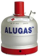 Alugas Propangasflasche 6 kg, leer, mit Ventil und Schutz