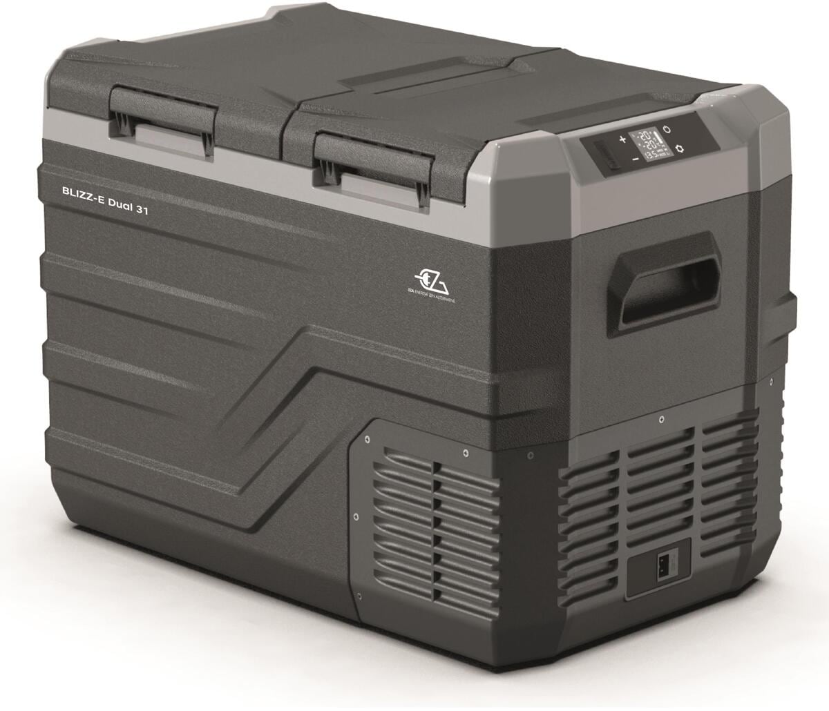 EZA Blizz-E Dual-Kompressor-Kühlbox, 31L, 12/24V schwarz/grau