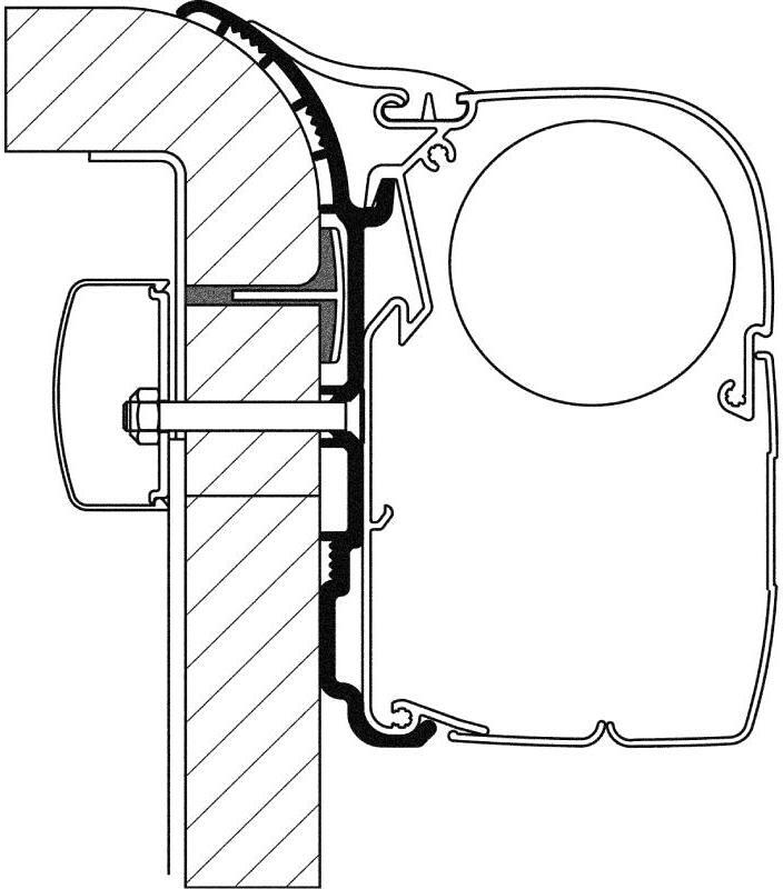 Thule Omnistor 5200/8000/4200 Adapter für Bürstner, 400cm