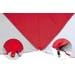 Bent Zip Protect Canvas Single verbindbares Sonnensegel, 250x250cm, rot