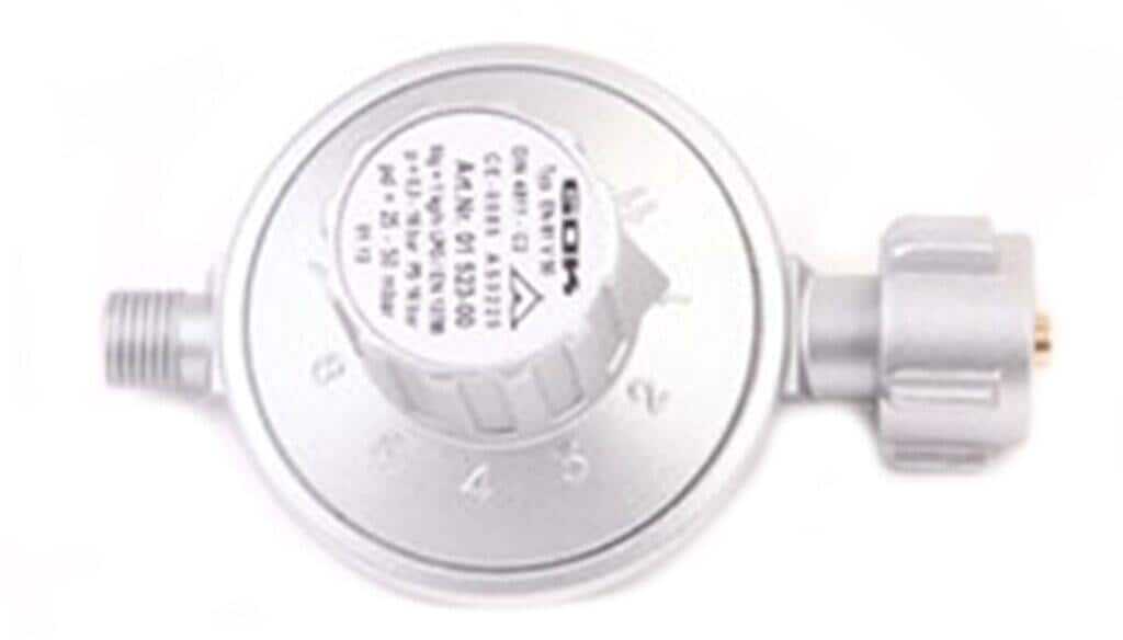 GOK Gasdruckregler, 25–50mbar, 1,2kg/h, Kombi x 3/8", 11-stufig