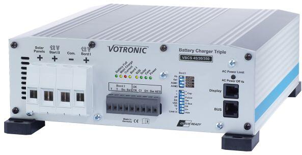 Votronic Batterieladegerät VBCS Triple HV CI, 45 A, 12 V, 600 Wp, silber