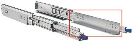 Carbest Befestigung für Vollauszug, 711mm, L-Winkel, 2er-Set