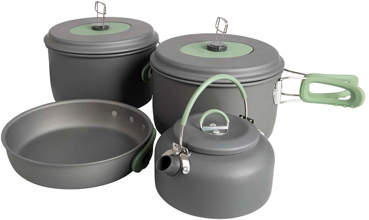 Bo-Camp Explorer Topfset mit Kessel, 4-teilig