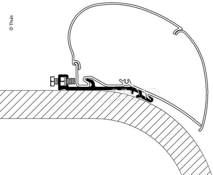 Thule Omnistor 9200/6300 Flat Adapter, 400cm