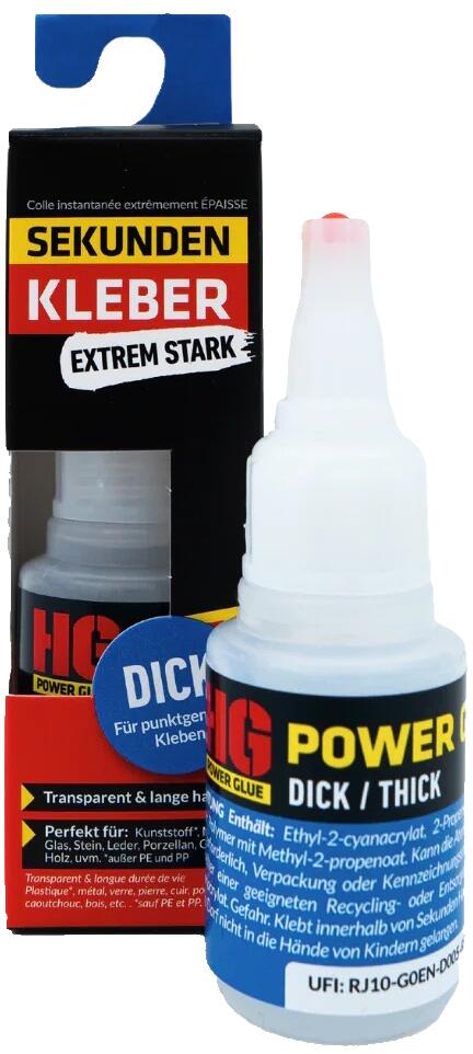HG Power Glue Sekundenkleber dick 20g bei Camping Wagner Campingzubehör