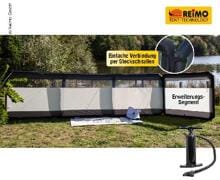 Reimo Hooge Air 160 Windschutz-Erweiterung, 160x140cm, granit/schwarz
