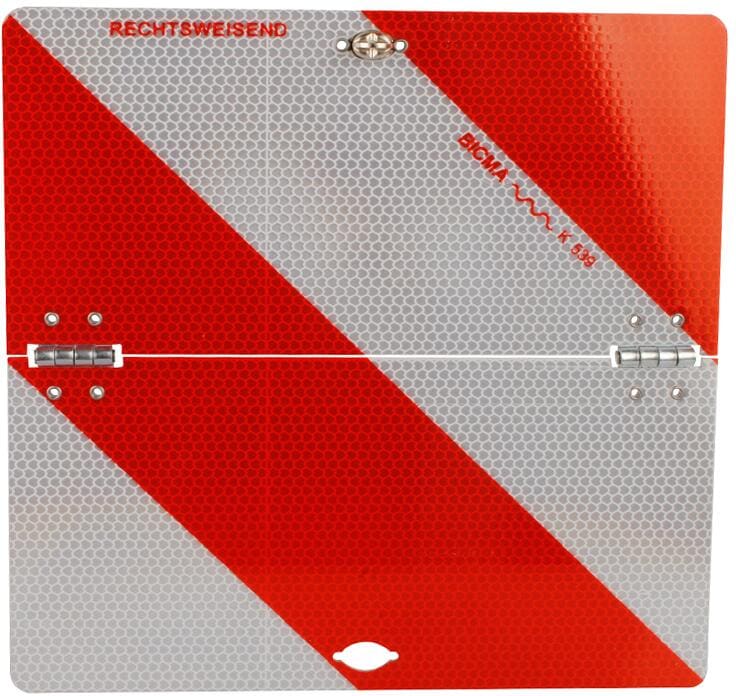 Menbaa Park-Warntafel vorne links, horizontal klappbar