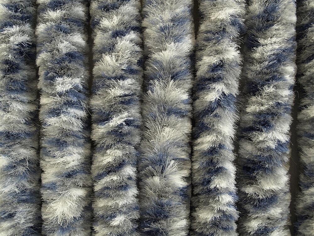 Arisol Flauschvorhang, 56x205cm, weiß/grau/blau meliert