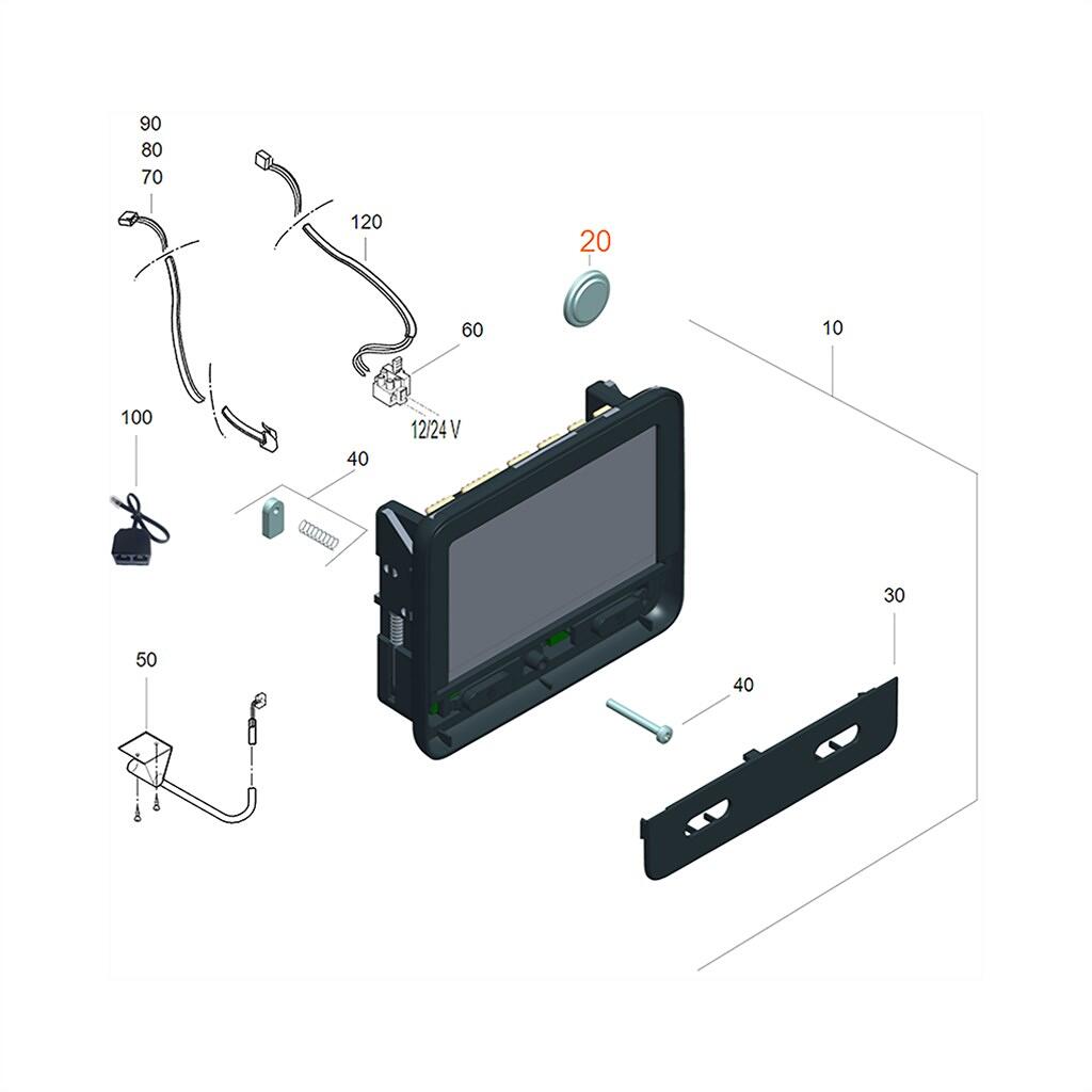 CR 2032 Batterie - Truma Ersatzteil Nr. 47000-00129 - für Combi- Heizungen 4/6
