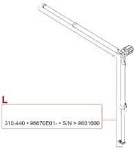 Spannstange + Stützfuß links für 3,1-4,4m Markisenlänge - Fiamma Ersatzteil Nr. 98670E01- - passend zu Fiamma Caravanstore ZIP 2014