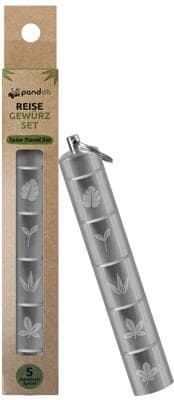 Pandoo Reisegewürz-Set ohne Gewürze, Aluminium