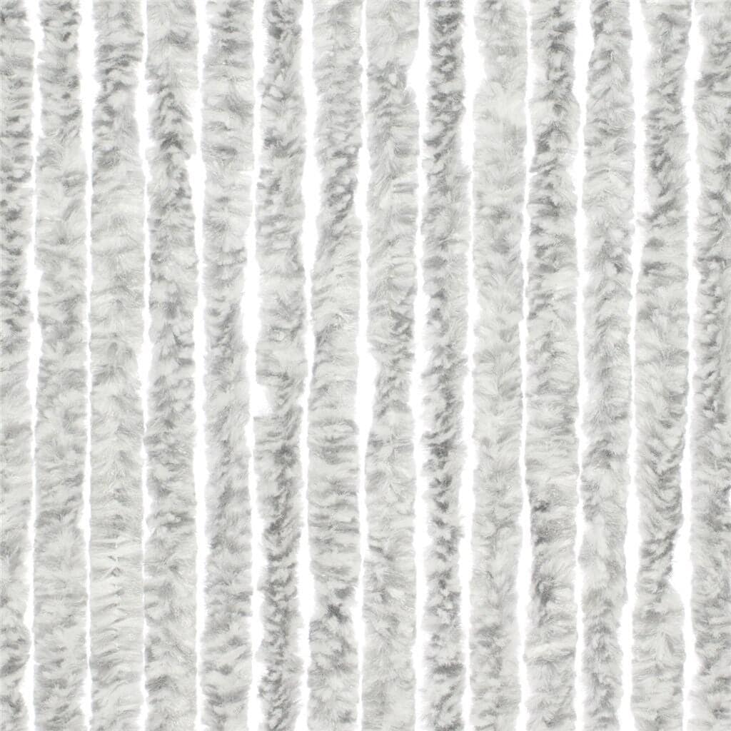 Travellife Chenille Türvorhang, 56x185 cm, hellgrau/weiß