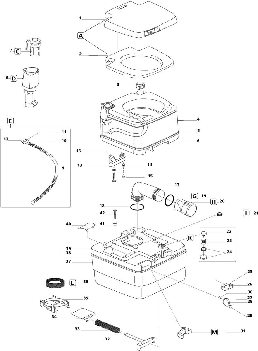 Enders Afsluitdop voor Comfort Chemisch Toilet