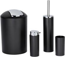 WENKO Calvo Badezimmer-Set, 4-teilig, schwarz matt