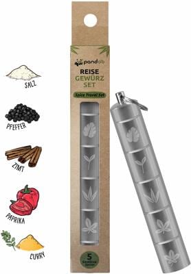 Pandoo Reisegewürz-Set inkl. Gewürze, Aluminium