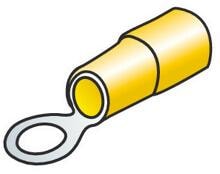 Lampa Ringkabelschuh 5mm für 2,5 bis 6mm Drahtquerschnitt, gelb, 10er Pack