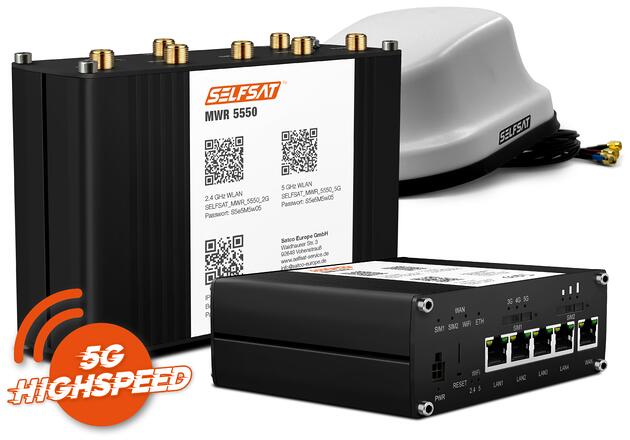 Selfsat Starlink Standard Wohnmobil-Set MINI mit Selfsat MWR 5550, weiß