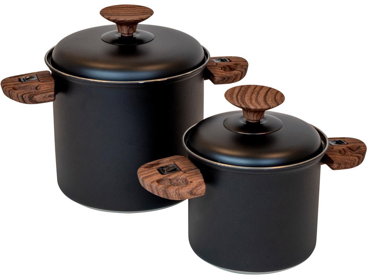 Bo-Camp Hading Topfset, schwarz, 2-teilig