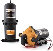 tigerexped Wasserdrucksystem-Set, Druckwasserpumpe mit Bypass, 18L/min, 4bar und Druckspeichertank 1L