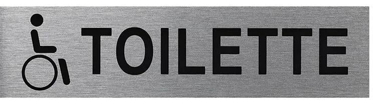 Pro Plus Aluminium Türschild 160x40mm "Behinderten Toilette"