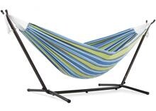Vivere Cotton Hängematte mit Stahlständer, double, 250cm, oasis