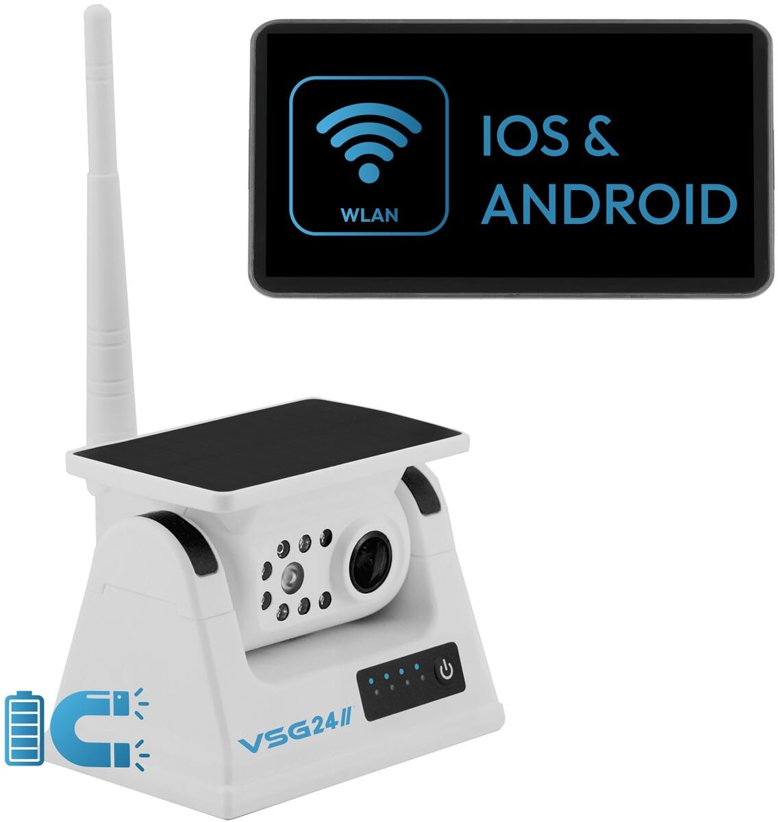 VSG24 Telecamera posteriore doppia lente 7MULTISCREEN-Set incl. telecamera doppia lente, monitor, cavo IP69 - Visione notturna 12V-24V / Sistema di retromarcia per caravan/camion rimorchio