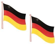 Flaggenaufkleber Deutschland 2er Pack, 145 x 125 mm