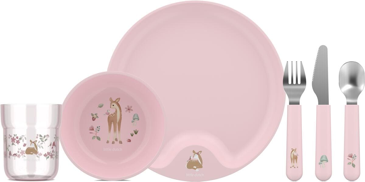 Mepal Mio Kinder Geschirr-Set, 6-teilig, Fairy Garden