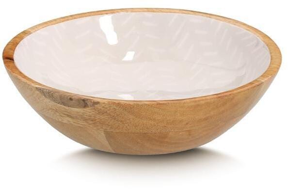 Zeller Schale, Mangoholz, beige, Ø20x6cm