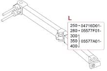Gelenkarm links für 2,8m Markisenlänge - Fiamma Ersatzteil Nr. 05577F01- - passend zu F45i / Ti