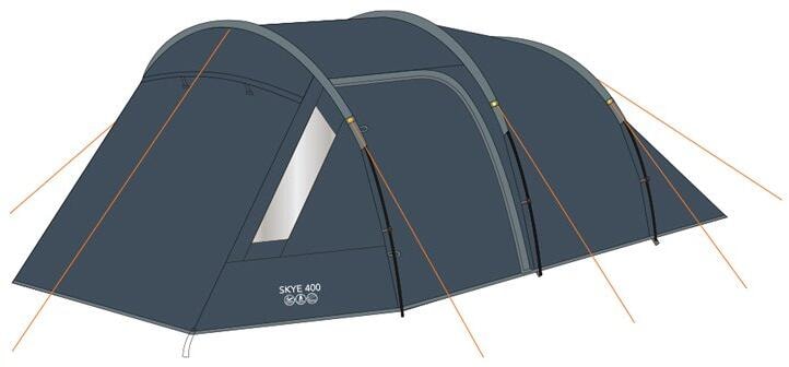 Vango Skye 400 Tunnelzelt, 4-Personen, 260x420cm, blau