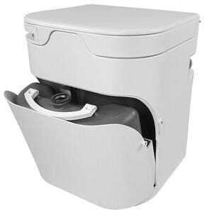 OGO Kompakte Komposttoilette mit elektrischem Rührwerk, Version 4, weiß