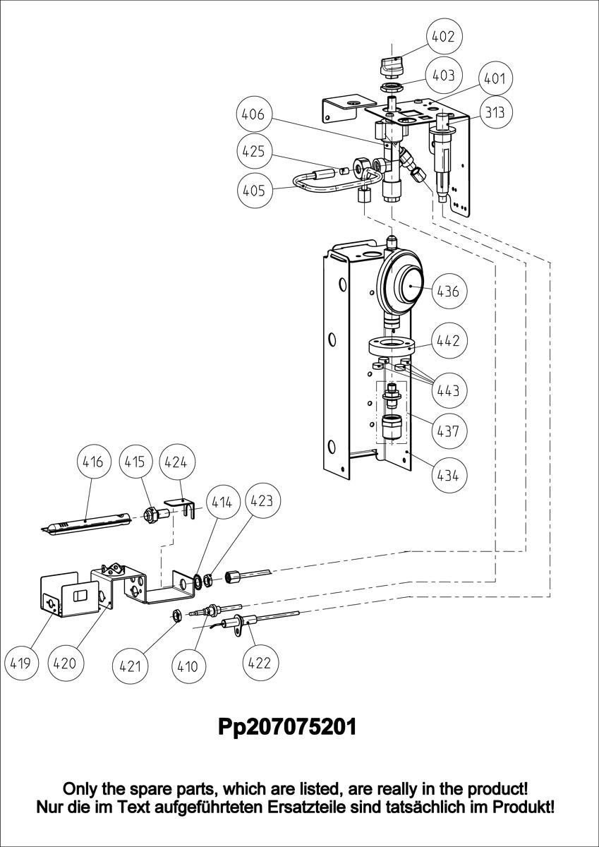 Piezo Anzünder - Dometic Ersatzteil Nr. 207528301 - für RC1600, RC2200, ACX35 & ACX40